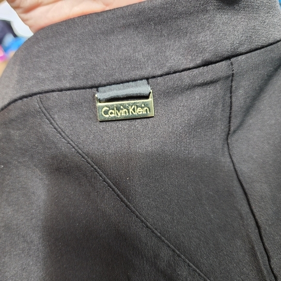 CALVIN Klein Premium Ponte Pants Dressy Black Pants Women's Size 6 Career Office - Picture 3 of 7